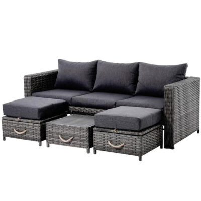 Perdana Outdoor Lounge with 3 Footrests Perdana Outdoor Lounge with 3 Footrests